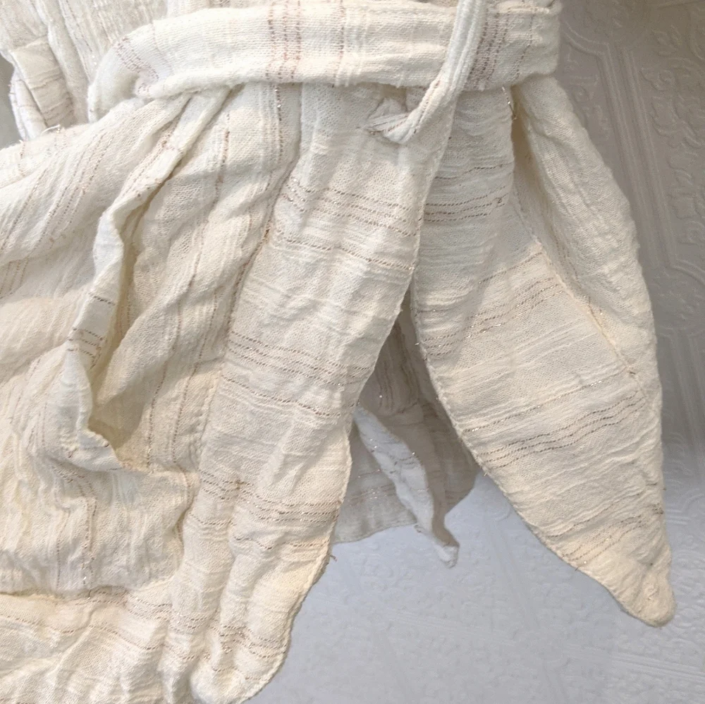 Anthropologie Cream Wrap Sweater - Picture 3 of 7